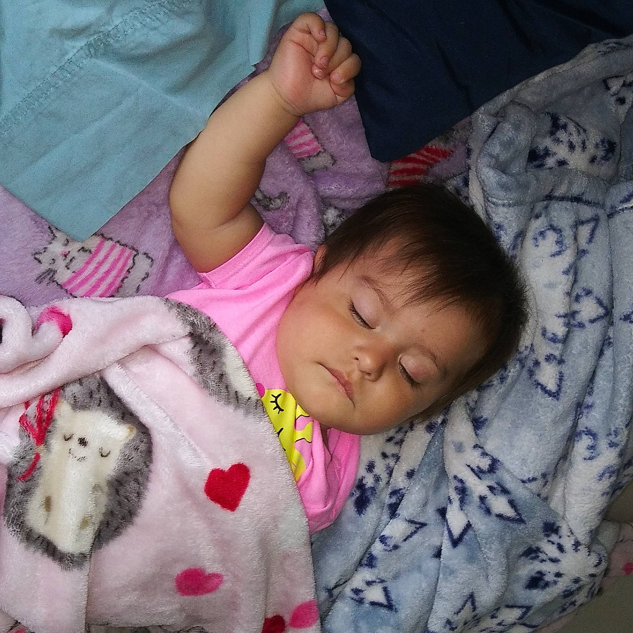 Anjelica joined the competition — help win amazing prizes! arm, baby, baby_products, baby_toddler_clothing, bedtime, cheek, child, comfort, finger, hand, happy, iris, linens, nail, nose, pattern, person, pink, skin, textile