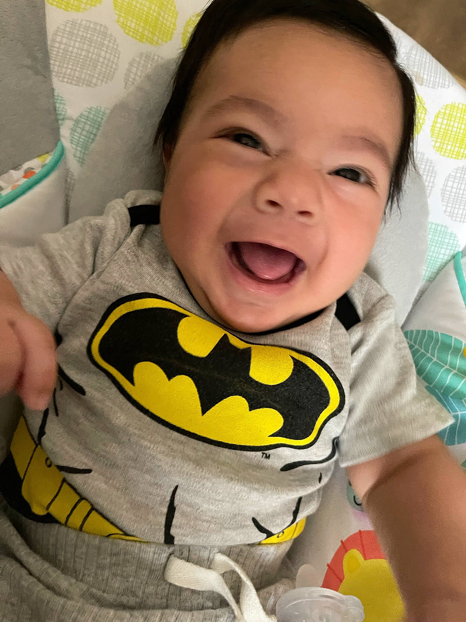 Tristan is registered to the contest to win money with this photo: baby, baby_sleeping, baby_toddler_clothing, cheek, child, comfort, cool, finger, fun, happy, linens, mouth, neck, pattern, person, product, sleeve, smile, t_shirt, textile