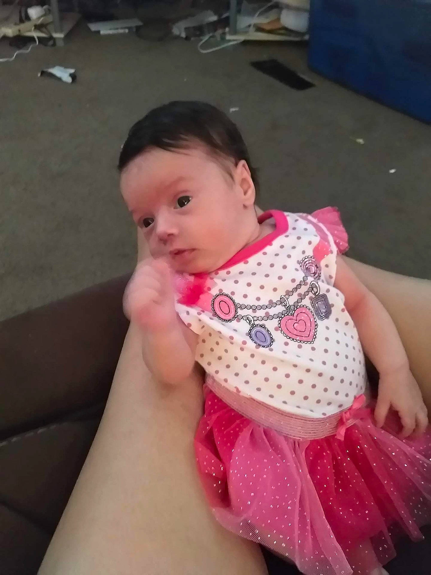 Kalonie joined the competition — help win amazing prizes! abdomen, cheek, child, design, finger, girl, hand, infant, joint, leg, mouth, pattern, person, pink, polka_dot, product, shoulder, skin, textile, toddler