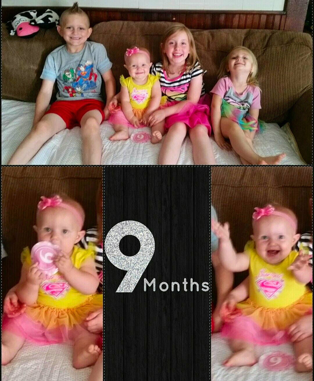 Gracie is registered to the contest to win money with this photo: birthday, child, collage, fun, joy, party, person, photo_booth, photo_caption, photography, pink, play, sibling, smile, toddler
