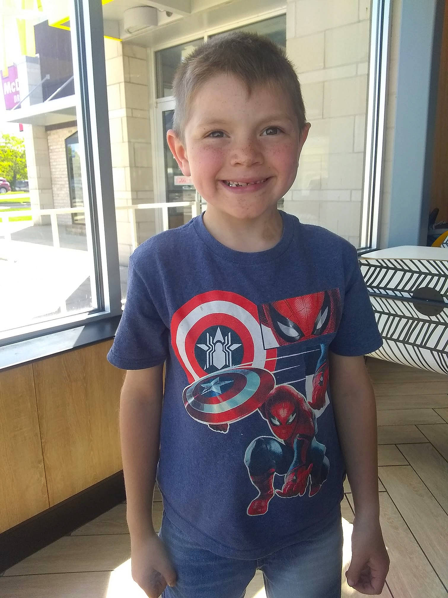 Jordan Allen joined the competition — help win amazing prizes! arm, child, cool, joy, person, shirt, shoulder, sleeve, smile, t_shirt, toddler, top, vacation