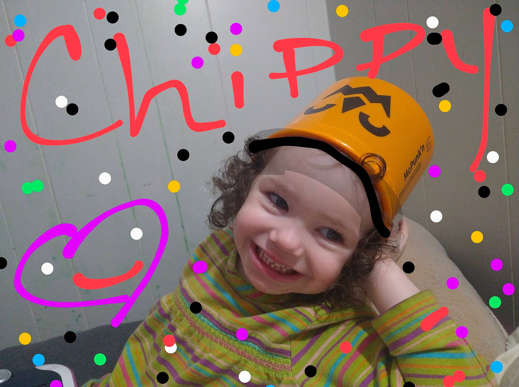 Alexandria joined the competition — help win amazing prizes! art, beauty, child, design, facial_expression, font, fun, happy, headwear, joy, leisure, magenta, party_supply, pattern, people, people_in_nature, person, pink, play, recreation