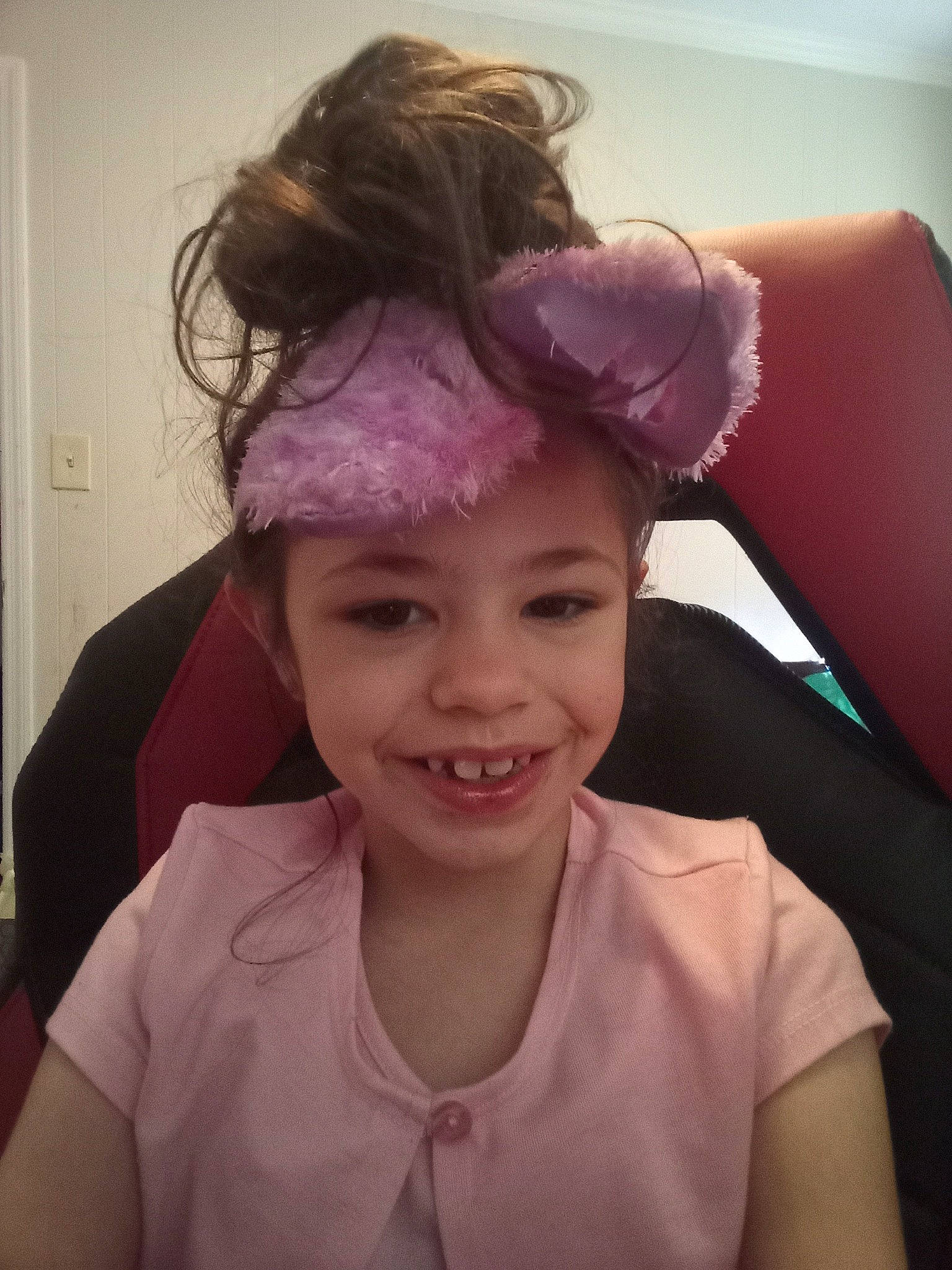 Riddley joined the competition — help win amazing prizes! bridal_accessory, cool, dress, ear, eye, eyebrow, eyelash, forehead, happy, headband, headpiece, headwear, human_body, joy, lip, magenta, neck, person, pink, purple