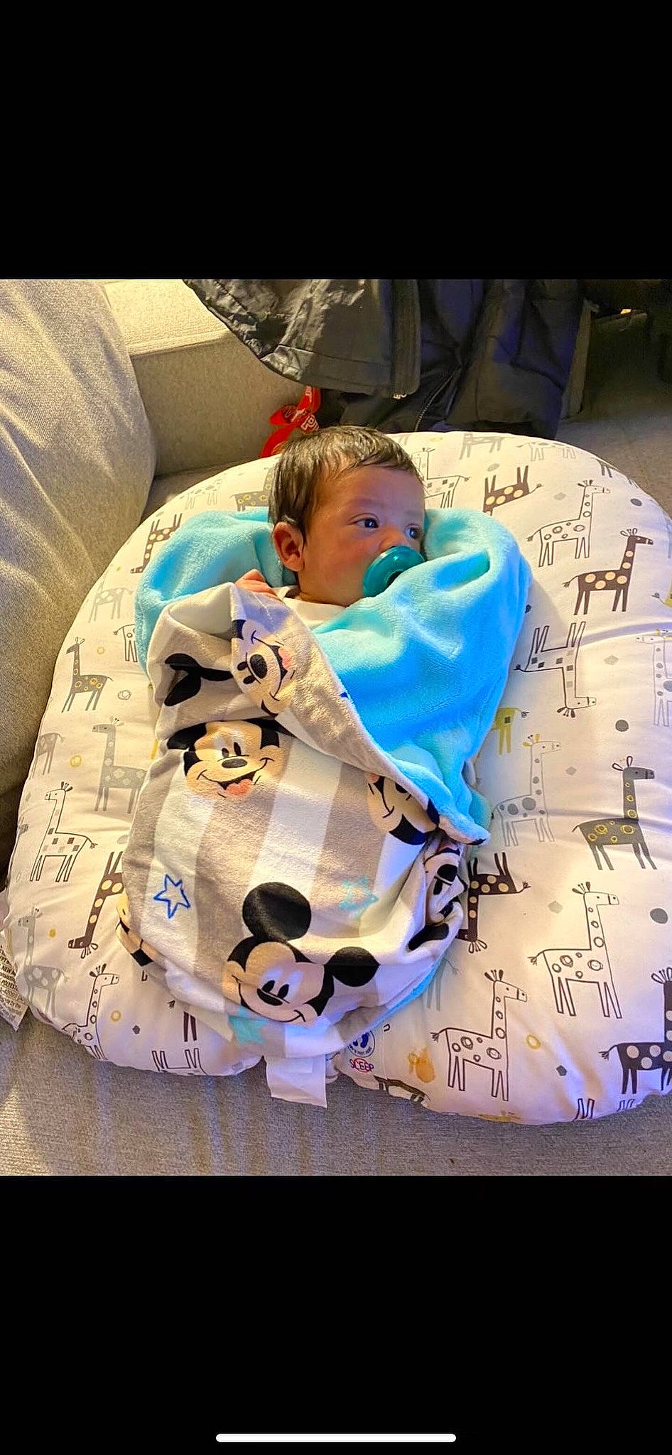 Jayvion joined the competition — help win amazing prizes! baby, baby_carriage, baby_products, baby_safety, baby_sleeping, baby_toddler_clothing, bag, bedtime, car_seat, comfort, electric_blue, font, infant_bed, linens, nap, pattern, person, product, sitting, sleep