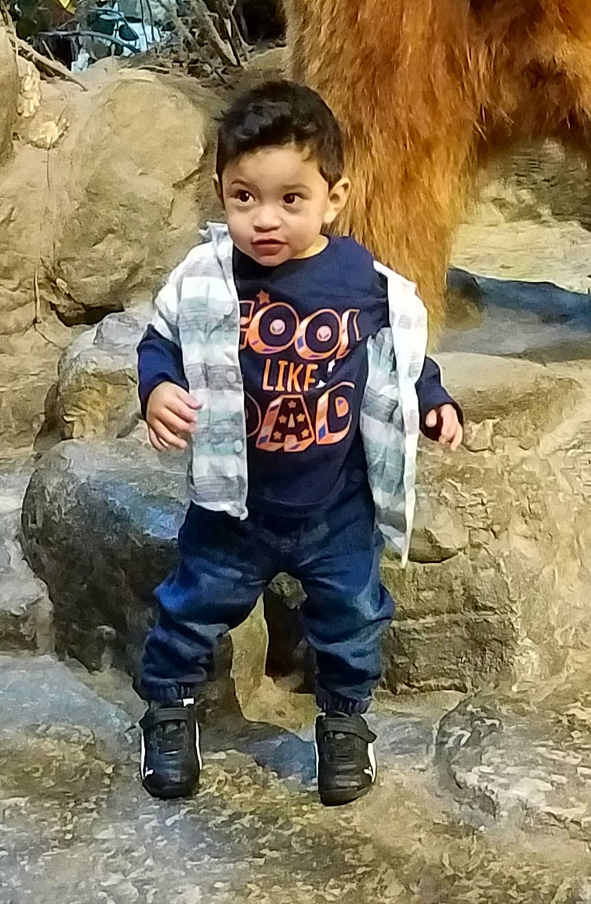 Jadiel joined the competition — help win amazing prizes! boy, child, cool, fun, jeans, outerwear, person, product, toddler, trousers