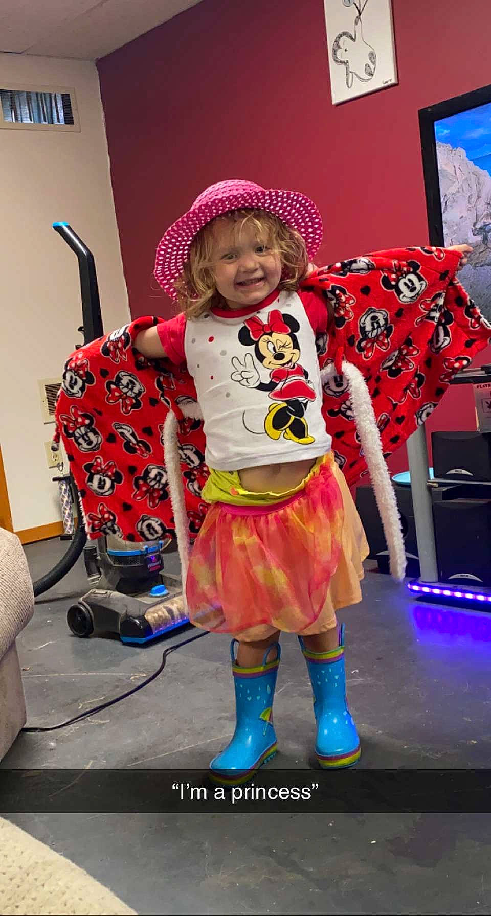 Adilynne joined the competition — help win amazing prizes! baby_toddler_clothing, cap, chair, child, costume_hat, design, event, face, fashion_accessory, fun, happy, hat, headgear, headwear, joy, magenta, pattern, person, pink, purple