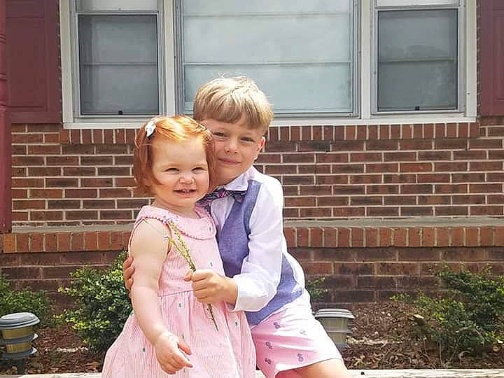 Kennadee joined the competition — help win amazing prizes! child, daughter, dress, family, grass, happy, home, house, interaction, joy, love, people, person, photograph, photography, plant, sibling, smile, snapshot, spring