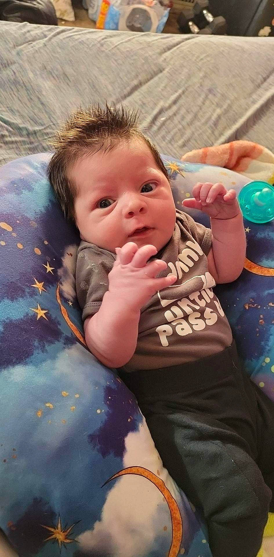 Malcolm joined the competition — help win amazing prizes! baby, baby_toddler_clothing, blue, child, cool, fun, gesture, grass, happy, head, leisure, mouth, nail, people_in_nature, person, recreation, sitting, skin, smile, thumb