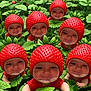 Cataleya participe au concours pour gagner de l'argent avec cette photo : baby, child, costume, cute, fantasy, field, funny, garden, greenery, group, hat, infant, leaf, nature, outdoor, plant, playful, portrait, strawberry, vegetation