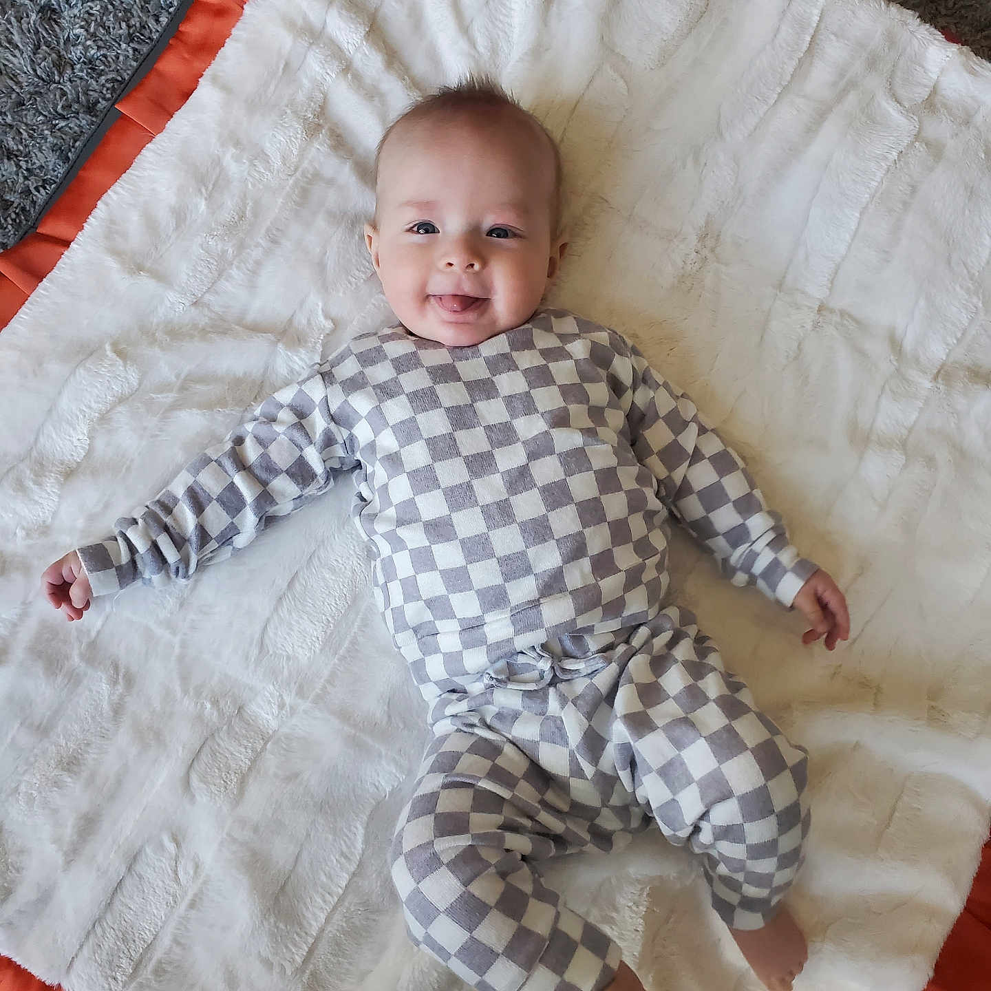 Luke joined the competition — help win amazing prizes! baby, bed, blanket, bodypart, clothing, face, finger, furniture, hand, head, homedecor, linen, longsleeve, pajamas, pants, person, photography, portrait, quilt, sleeve
