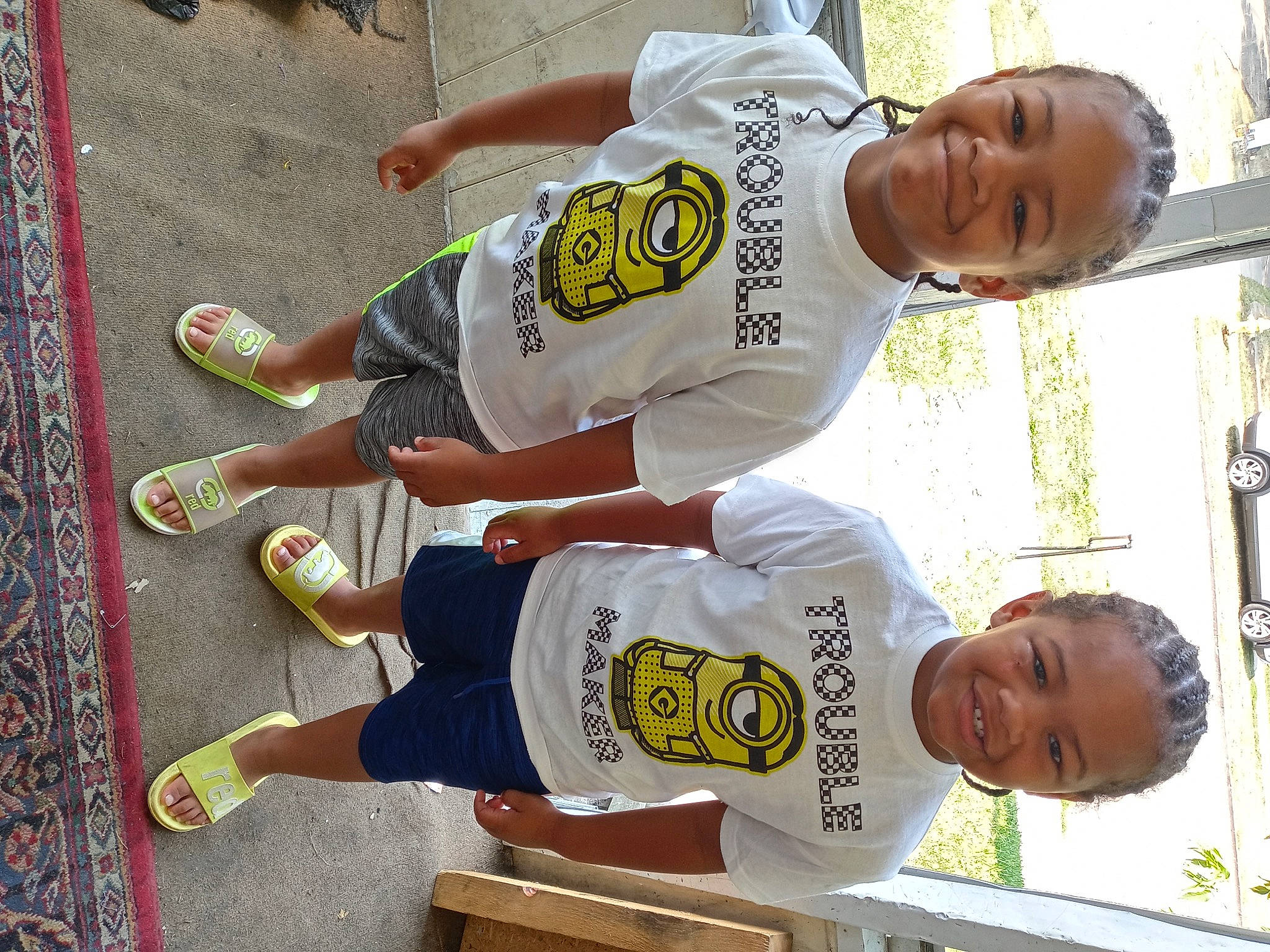 Rondell And Rockell is registered to the contest to win money with this photo: child, clothing, eye, fun, happy, head, joy, leisure, person, recreation, shorts, sleeve, smile, sports_uniform, sportswear, t_shirt, toddler, uniform, walking_shoe, white