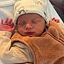 Tony participe au concours pour gagner de l'argent avec cette photo : newborn, baby, sleeping, hat, fleece, blanket, infant, cozy, resting, cute, soft, peaceful, child, portrait, hand, clothing, warm, face, indoors, bed