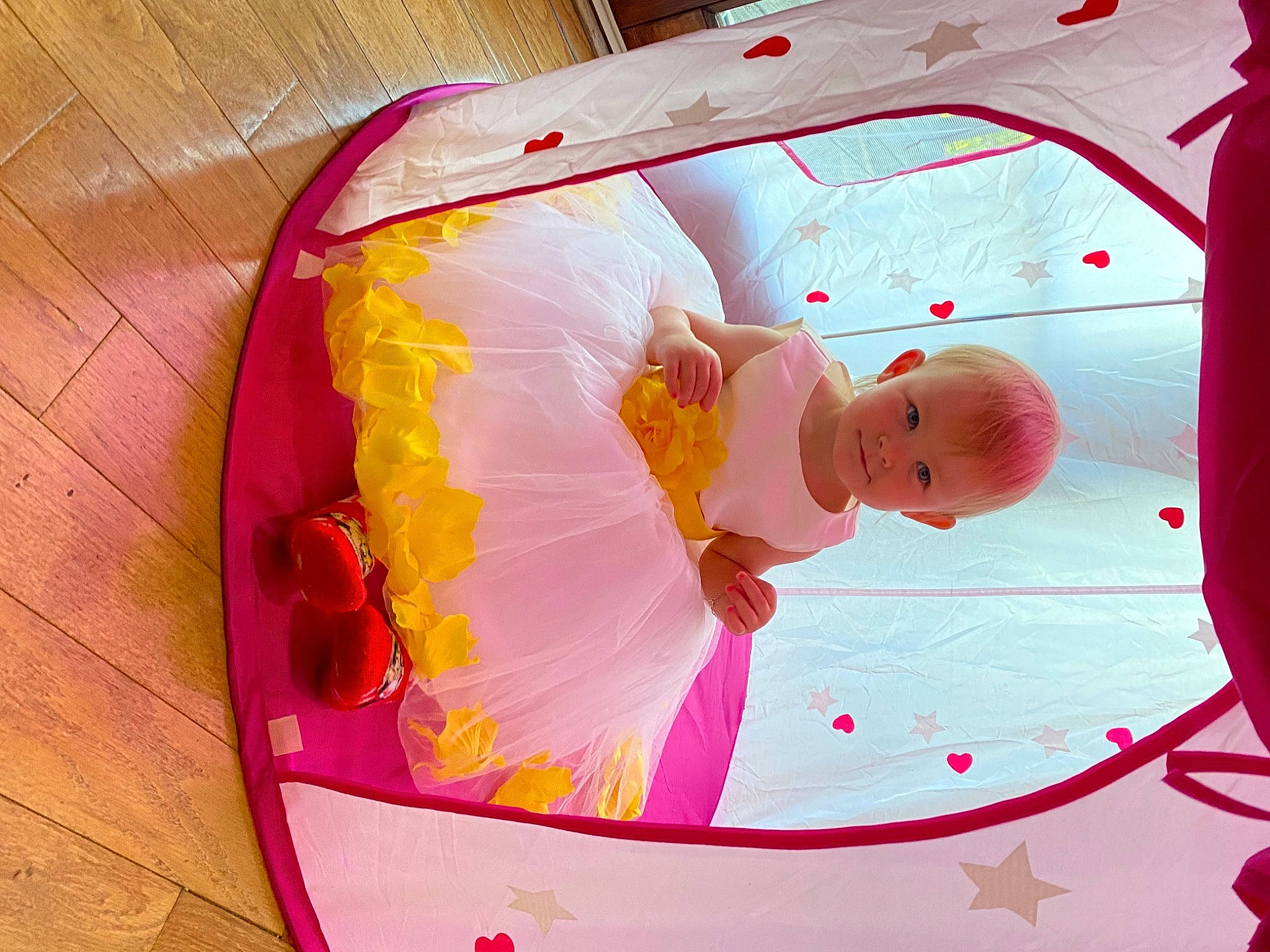 Alena is registered to the contest to win money with this photo: art, baby, baby_products, baby_toddler_clothing, baby_toys, child, circle, magenta, pattern, person, pink, plastic, play, toddler