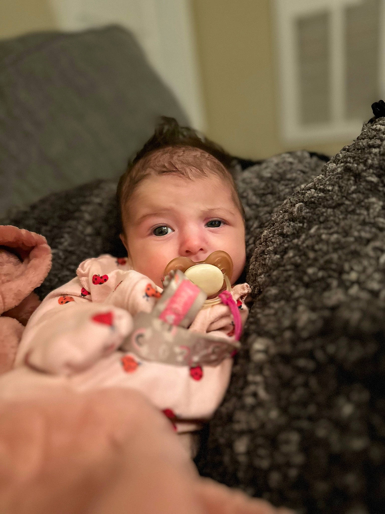 Valencia joined the competition — help win amazing prizes! baby, cheek, child, comfort, eye, eyelash, face, flash_photography, fun, gesture, happy, head, human_body, iris, lip, mouth, nose, person, sitting, skin