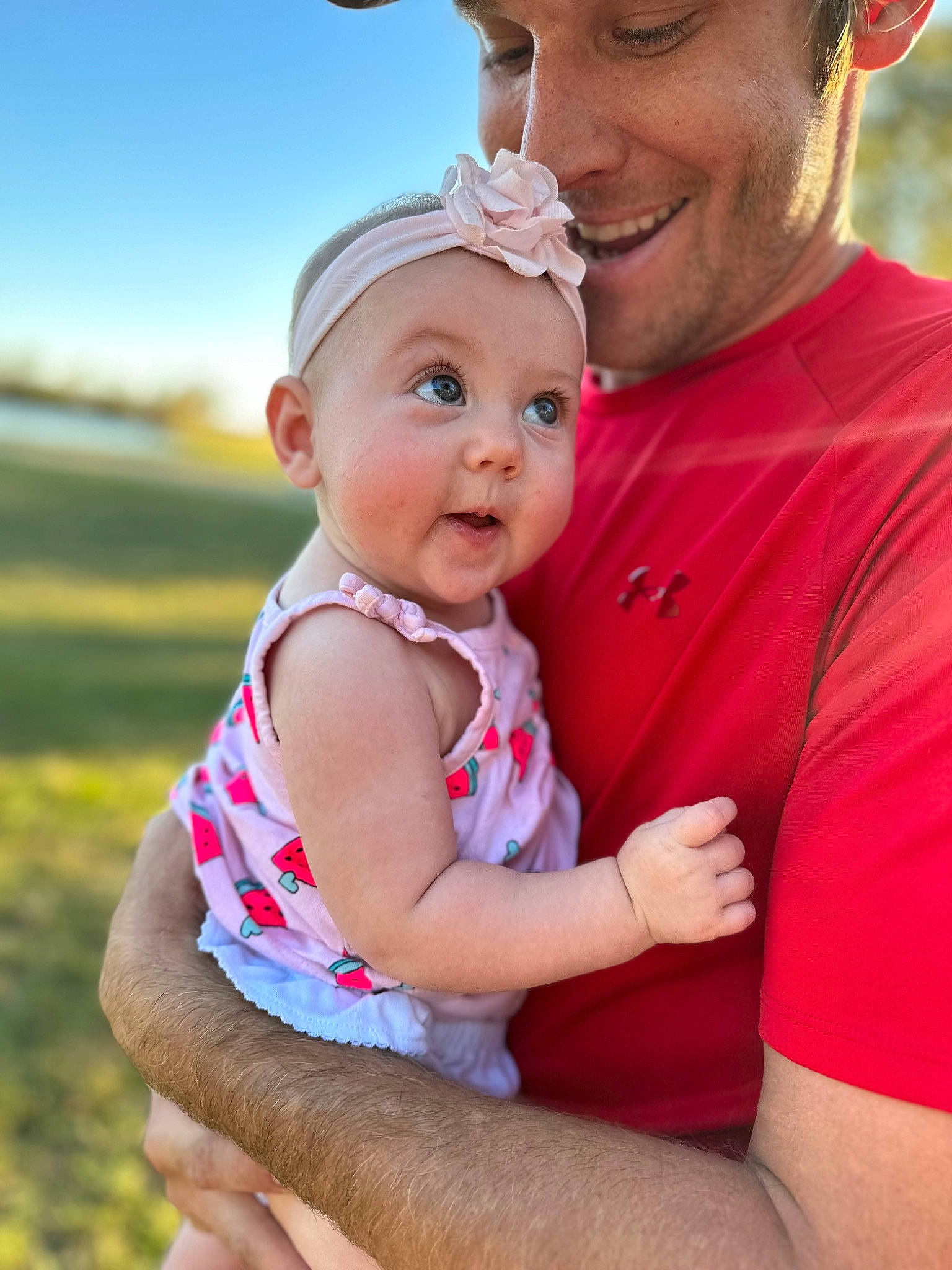 Lilly joined the competition — help win amazing prizes! baby, baby_toddler_clothing, baseball_cap, beard, cap, child, fun, gesture, grass, happy, hat, headgear, headwear, joy, person, pink, recreation, skin, sky, smile