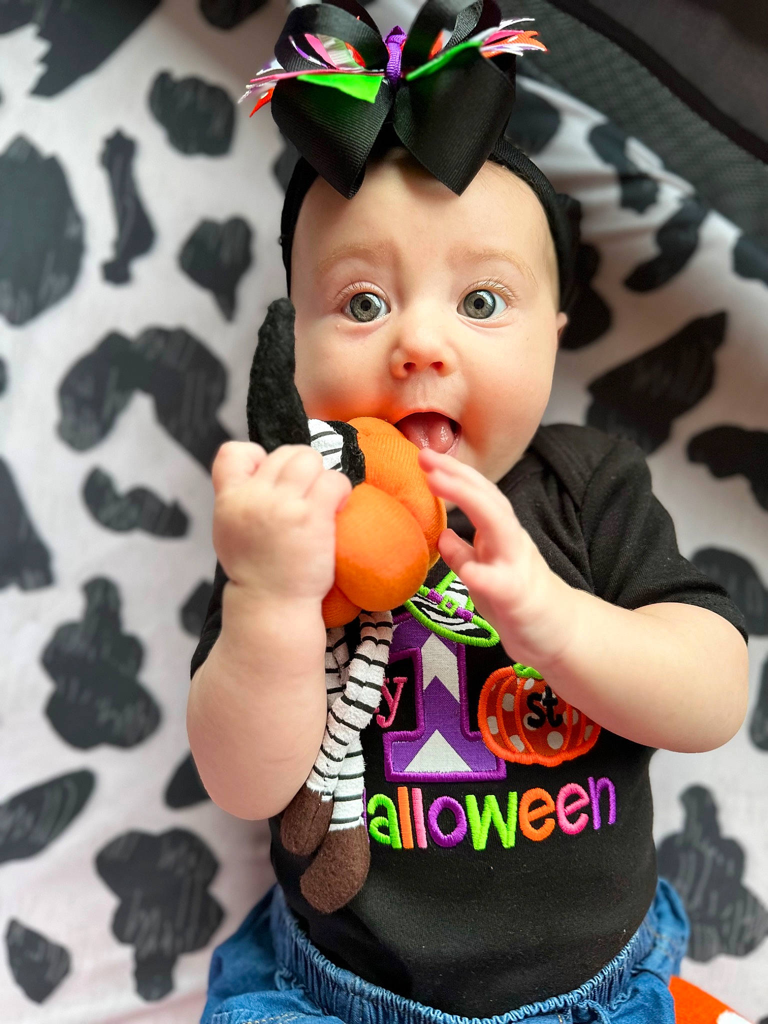 Lilly joined the competition — help win amazing prizes! arm, baby, baby_toddler_clothing, cheek, child, costume_hat, finger, gesture, green, hand, happy, head, headwear, outerwear, pattern, person, pink, skin, sleeve, surprise