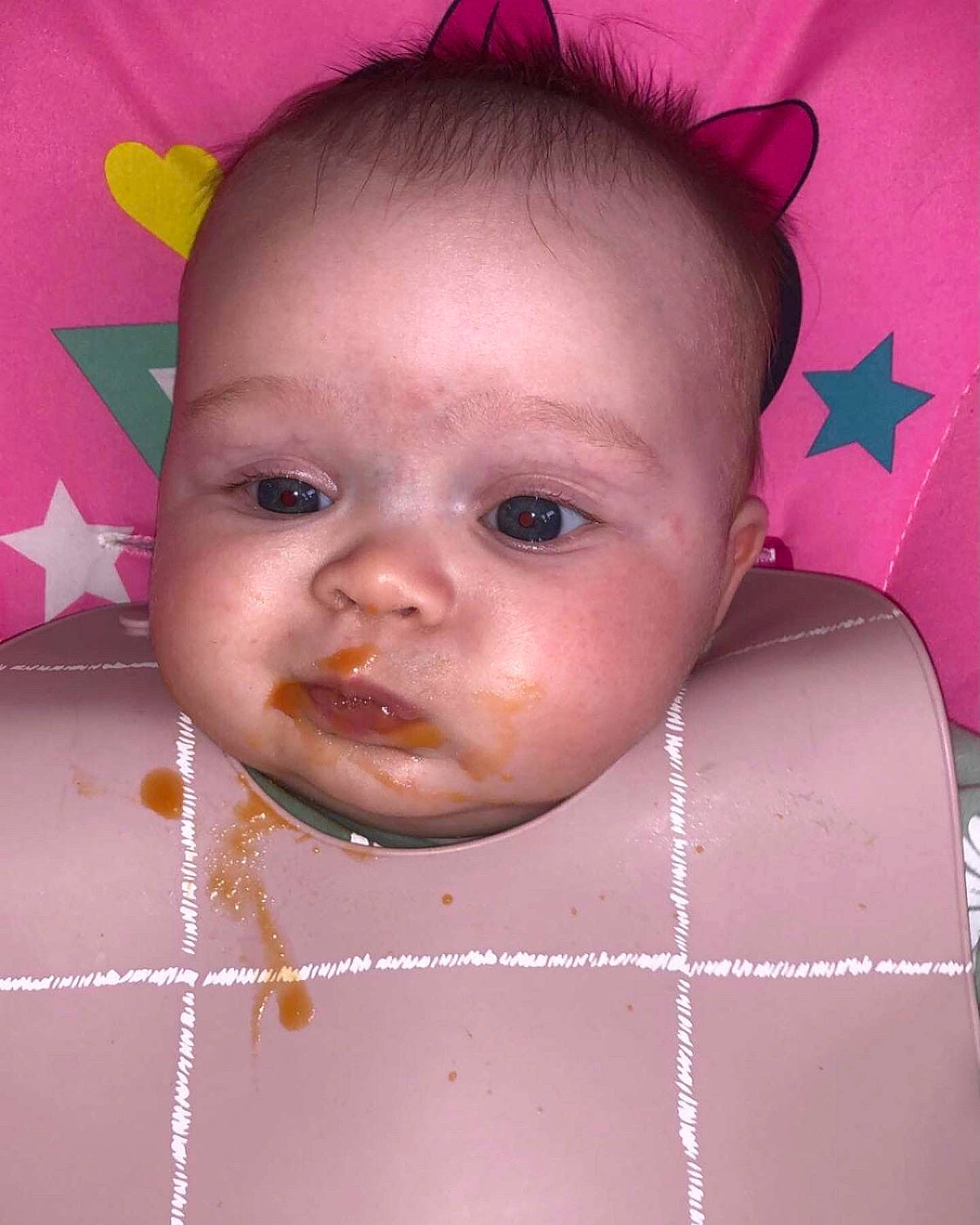 Harlee is registered to the contest to win money with this photo: baby, cheek, chin, ear, eye, eyebrow, eyelash, facial_expression, forehead, head, human, human_body, iris, lip, mouth, neck, nose, organ, person, product