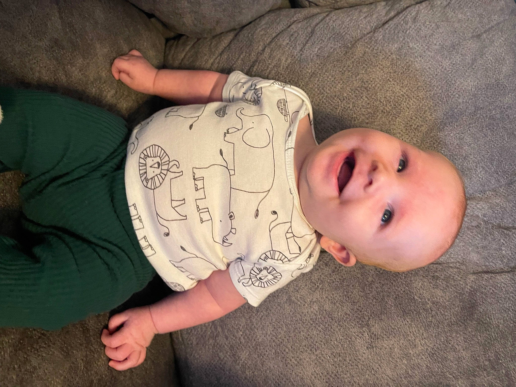 Jameson is registered to the contest to win money with this photo: baby, baby_toddler_clothing, cheek, child, chin, comfort, cool, elbow, eye, headgear, lip, mouth, nose, pattern, person, skin, sleeve, smile, t_shirt, toddler