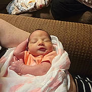 Xzariah is registered to the contest to win money with this photo: newborn, baby, blanket, arm, couch, fabric, sleeping, person, indoor, comfort, resting, soft, peaceful, wrapped, infant, cute, skin, clothing, holding, relaxation