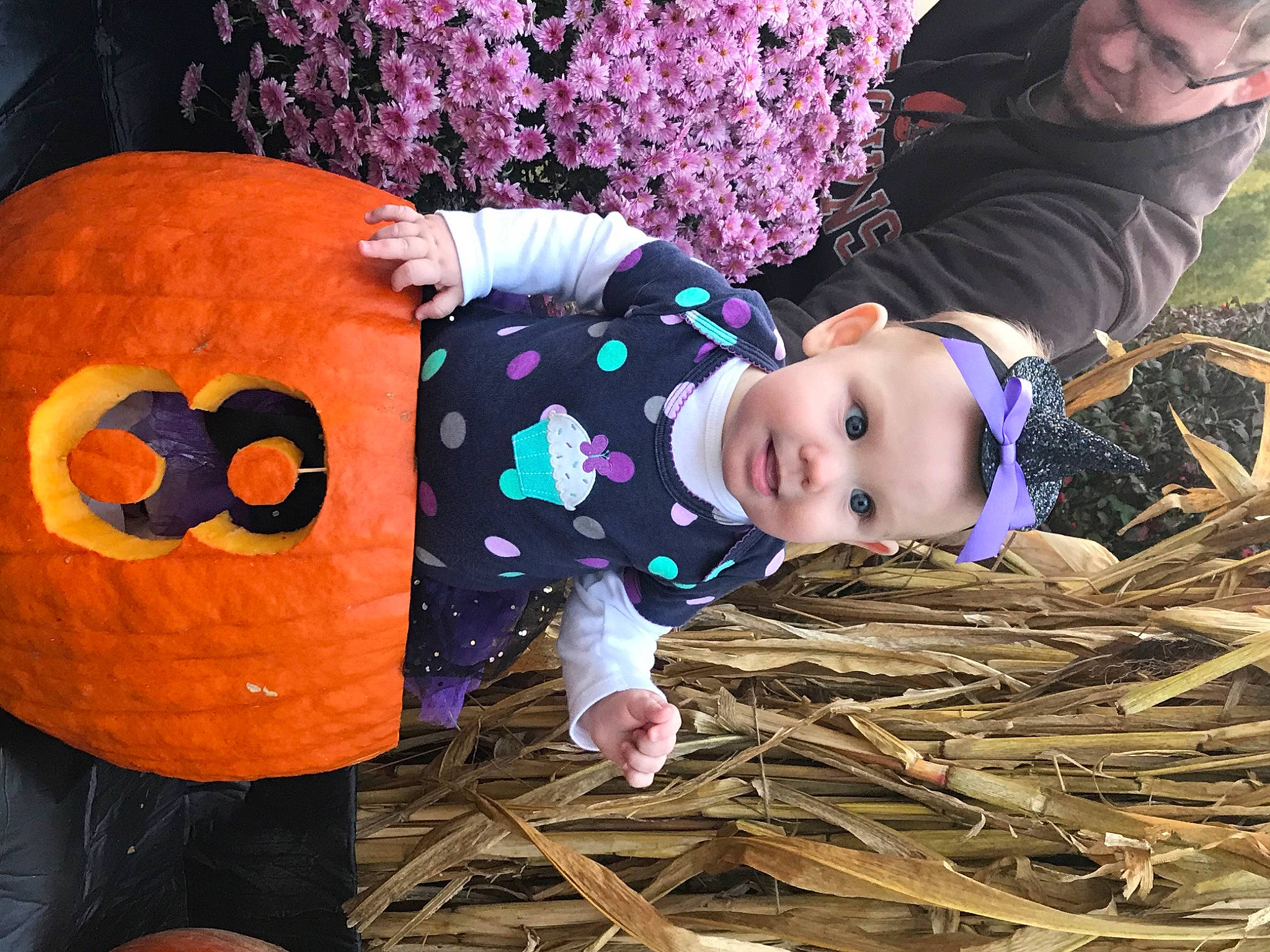 Cassandra joined the competition — help win amazing prizes! calabaza, child, person, plant, pumpkin, toddler, trick_or_treat, winter_squash