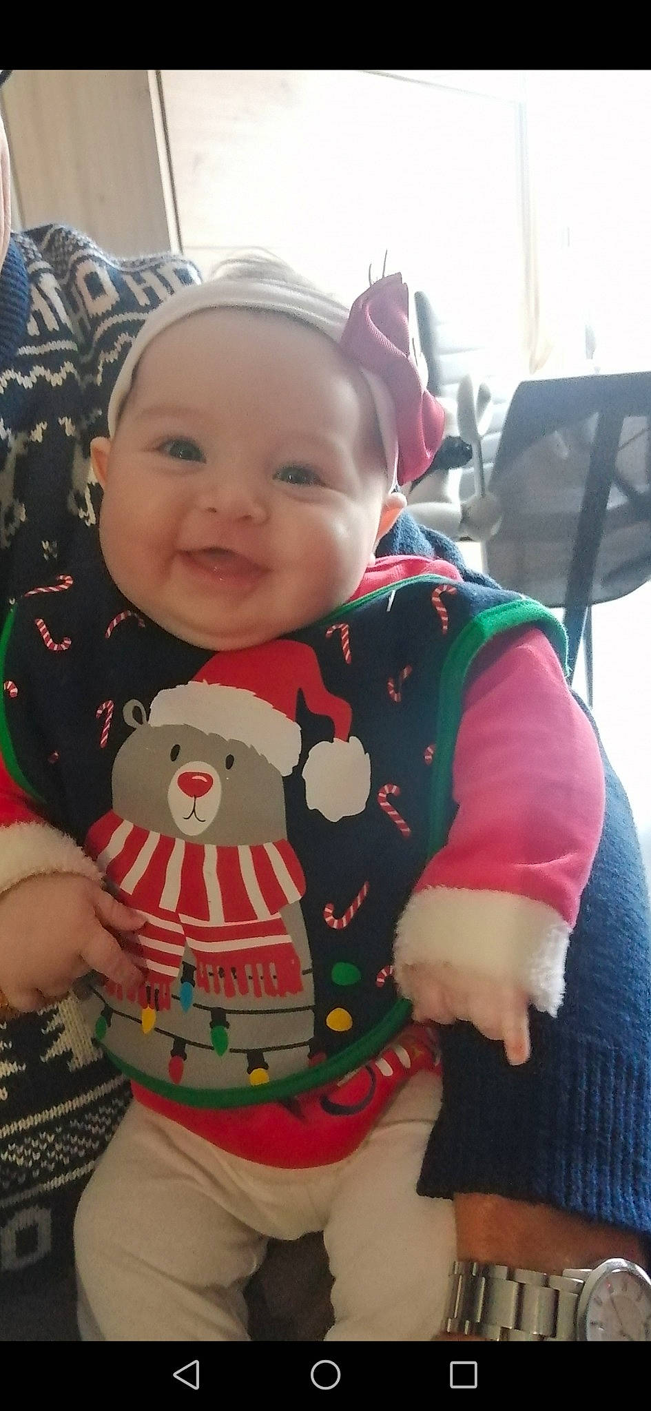 Cally participe au concours pour gagner de l'argent avec cette photo : baby, baby_products, baby_toddler_clothing, cheek, child, event, facial_expression, fun, happy, head, headwear, holiday, pattern, person, pink, skin, sleeve, smile, standing, t_shirt