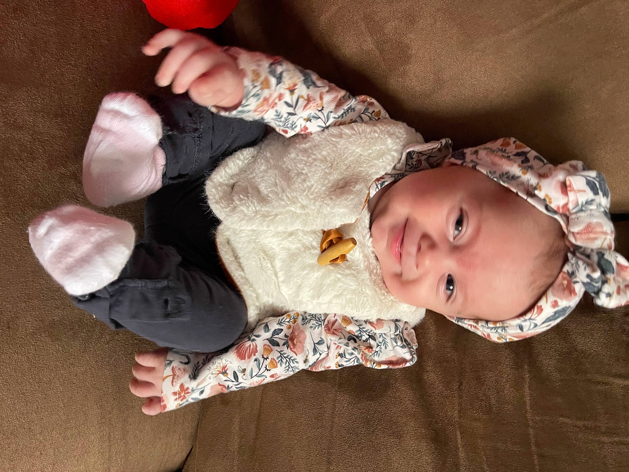 Addisyn is registered to the contest to win money with this photo: baby, baby_toddler_clothing, cheek, child, comfort, eye, finger, gesture, hand, head, joy, lip, nail, nose, person, pink, skin, textile, thumb, toddler