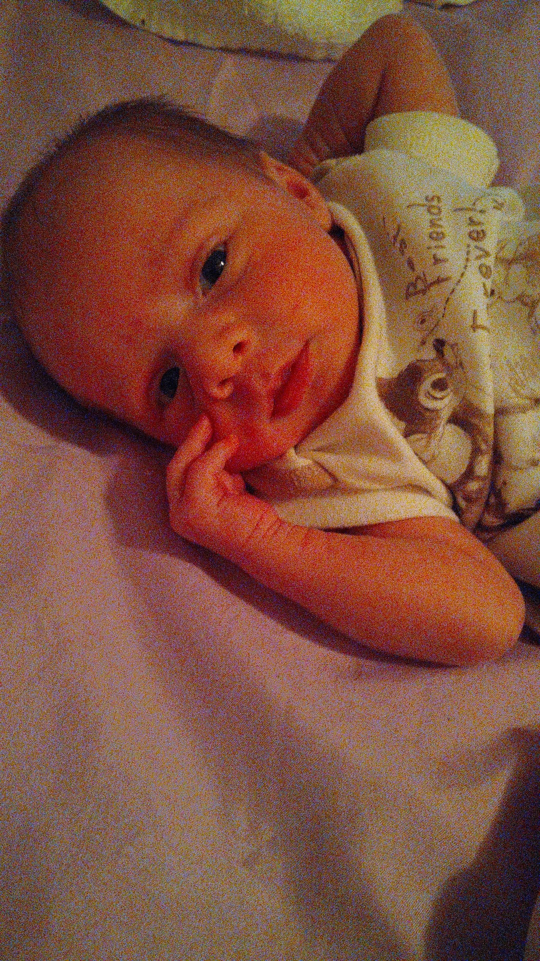 Waylon joined the competition — help win amazing prizes! arm, baby, baby_safety, baby_sleeping, baby_toddler_clothing, cheek, comfort, ear, eye, eyebrow, head, human_body, iris, linens, lip, mouth, nose, person, skin, sleeve