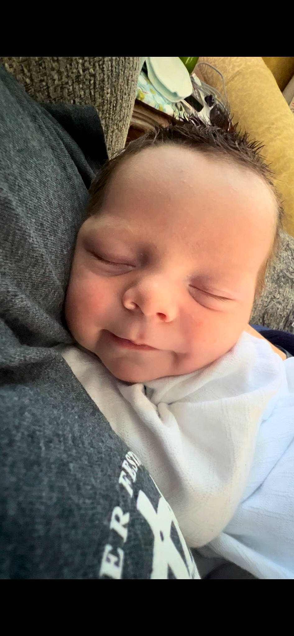 Camden joined the competition — help win amazing prizes! baby, baby_toddler_clothing, cheek, child, chin, comfort, ear, eyebrow, eyelash, grass, happy, iris, linens, lip, mouth, nose, person, skin, sleeve, smile