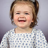 Aurelia joined the competition — help win amazing prizes! background, child, clothing, cute, dress, eyes, face, flower_pattern, girl, hair_bows, happy, innocent, person, pigtails, portrait, rosy_cheeks, smiling, studio, toddler, young
