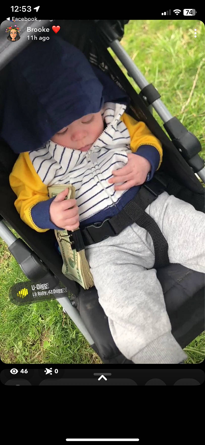 Matteo joined the competition — help win amazing prizes! adventure, baby, baby_carriage, baby_products, bag, cap, car_seat, child, gesture, glove, grass, hat, headwear, leisure, person, personal_protective_equipment, plant, recreation, seat_belt, sitting
