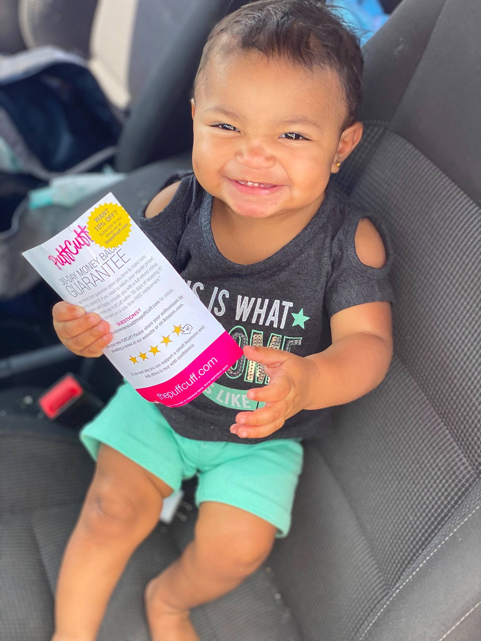 Hadilynn is registered to the contest to win money with this photo: baby, child, joy, person, skin, toddler, vacation