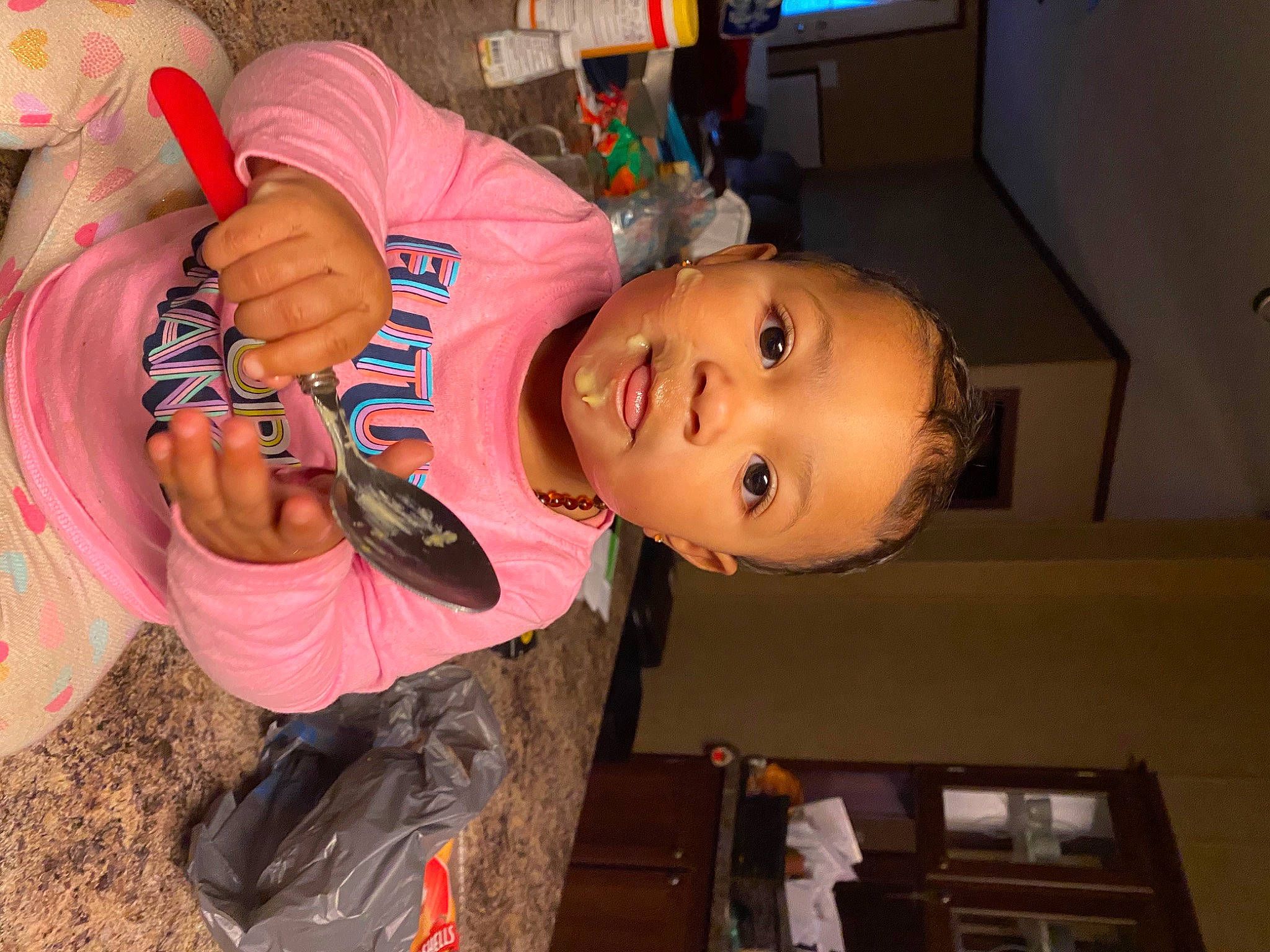 Hadilynn is registered to the contest to win money with this photo: baby, cheek, child, ear, person, play, toddler