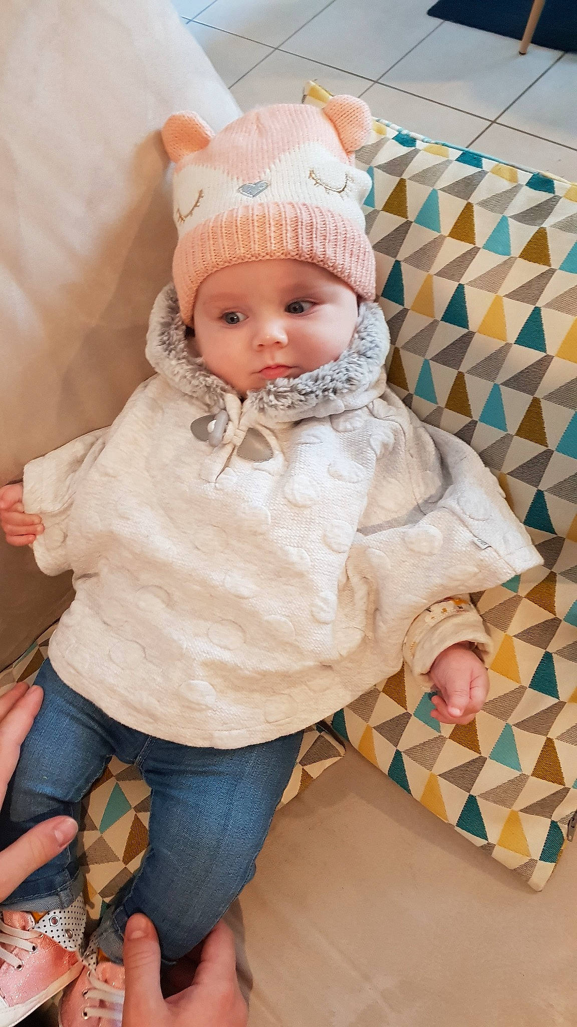Cléo a rejoint le concours — aidez-le/la à gagner de superbes lots ! baby, baby_toddler_clothing, child, ear, fawn, headgear, headwear, pattern, person, skin, toddler