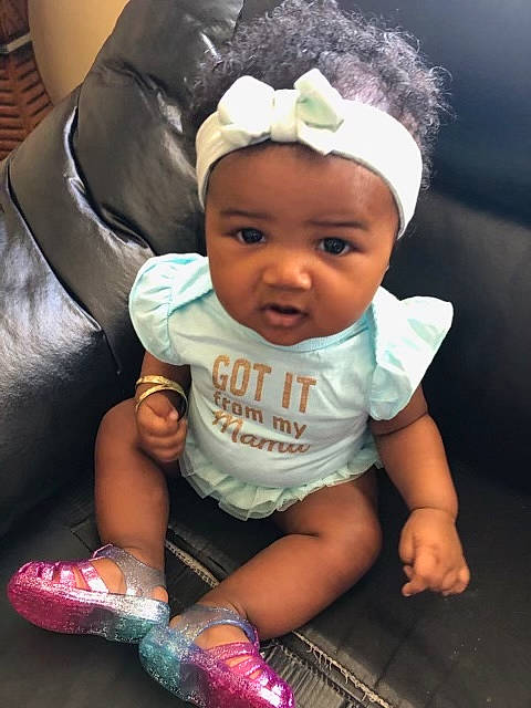 Alana Grace joined the competition — help win amazing prizes! baby, baby_toddler_clothing, cap, cheek, child, comfort, eye, fashion_accessory, fun, happy, hat, human_leg, iris, people, person, pink, skin, smile, t_shirt, thigh