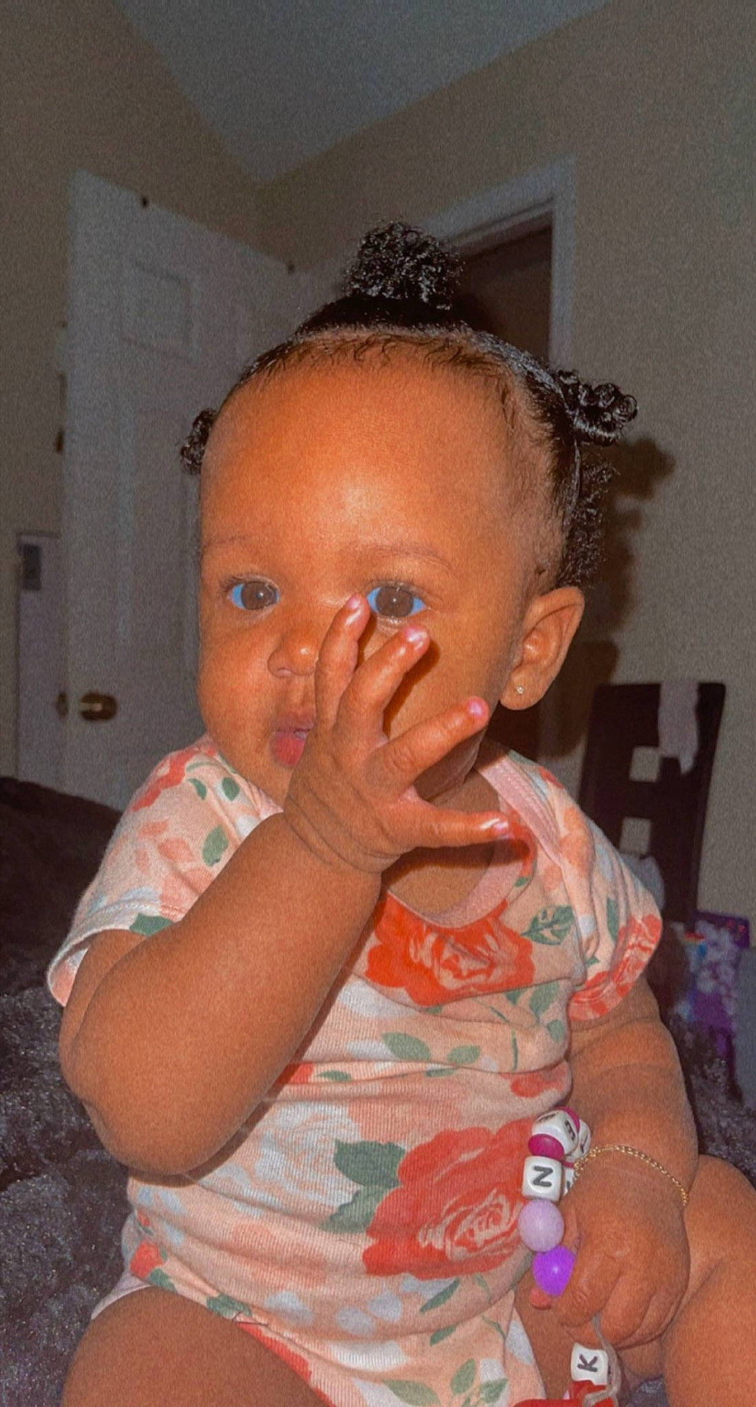 Ava joined the competition — help win amazing prizes! arm, baby_toddler_clothing, cheek, chin, clothing, ear, eyebrow, eyelash, finger, forehead, gesture, head, iris, lip, mouth, neck, nose, organ, person, skin