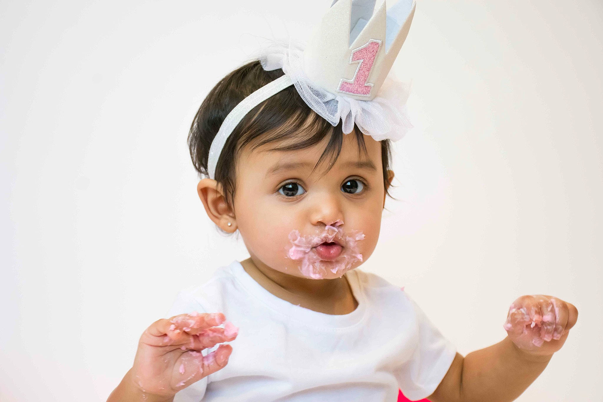 Alessandra joined the competition — help win amazing prizes! baby, child, costume, costume_accessory, ear, fashion_accessory, finger, gesture, hair_accessory, hand, headband, headgear, headpiece, person, pink, toddler