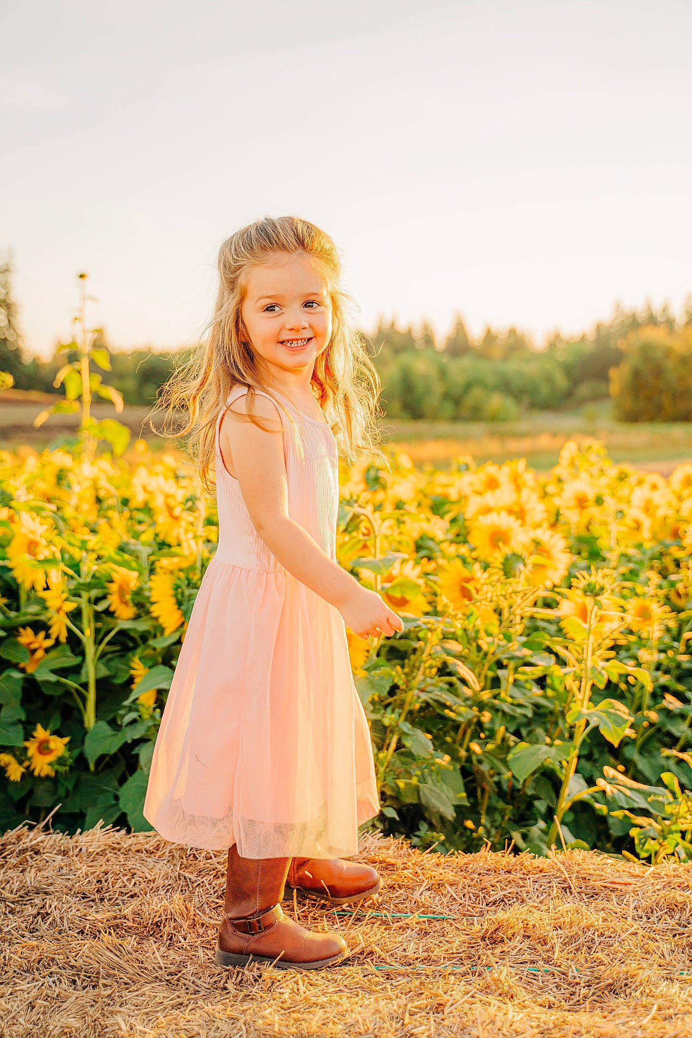 Ava joined the competition — help win amazing prizes! dress, ecoregion, facial_expression, fawn, flash_photography, flower, grass, grassland, hairstyle, happy, joy, morning, natural_landscape, nature, people_in_nature, person, plant, sky, smile, summer