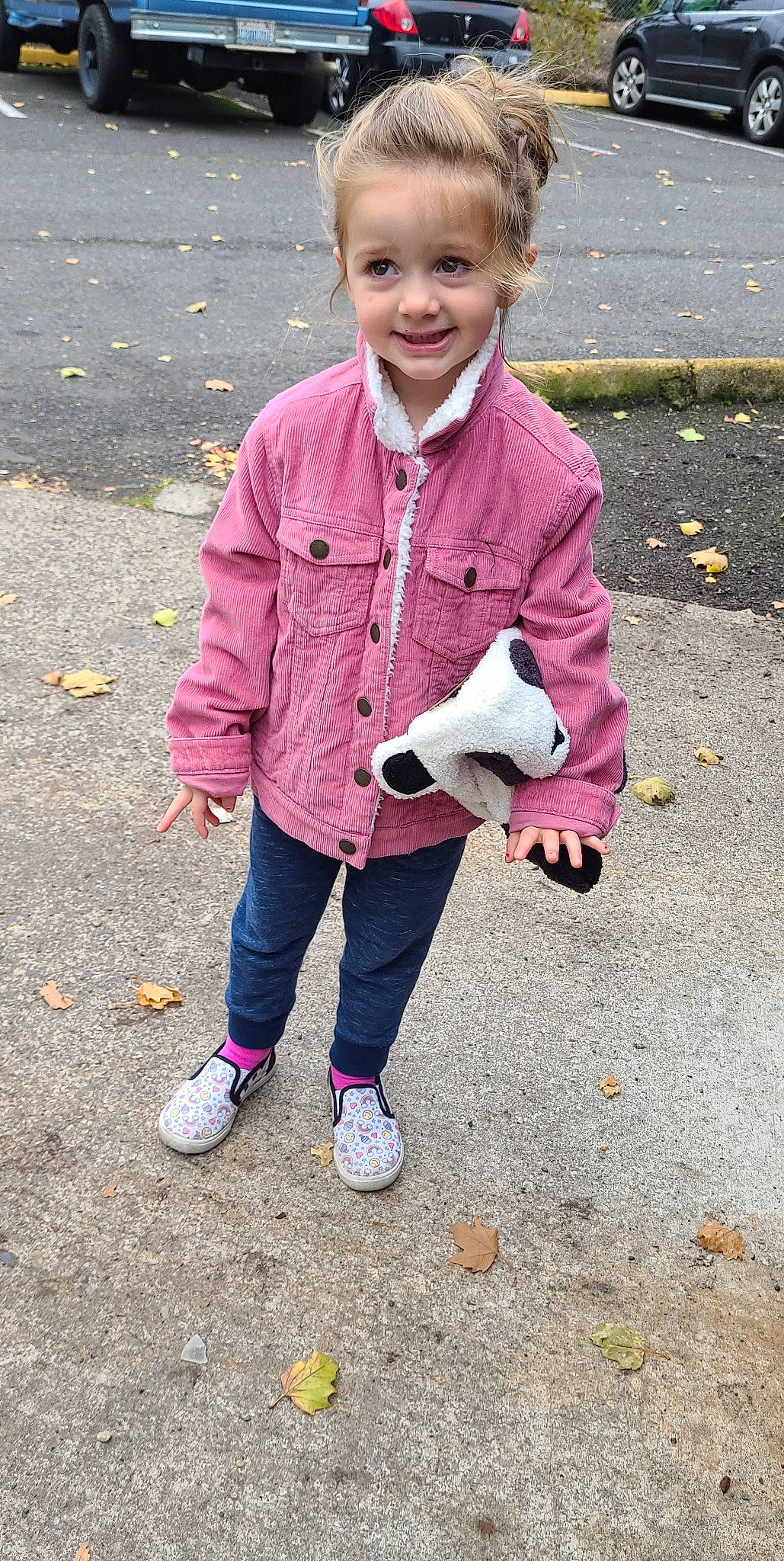 Ava joined the competition — help win amazing prizes! baby_toddler_clothing, child, fun, grass, happy, joy, leisure, magenta, outerwear, pattern, people_in_nature, person, pink, recreation, sitting, sleeve, smile, sneakers, soil, spring