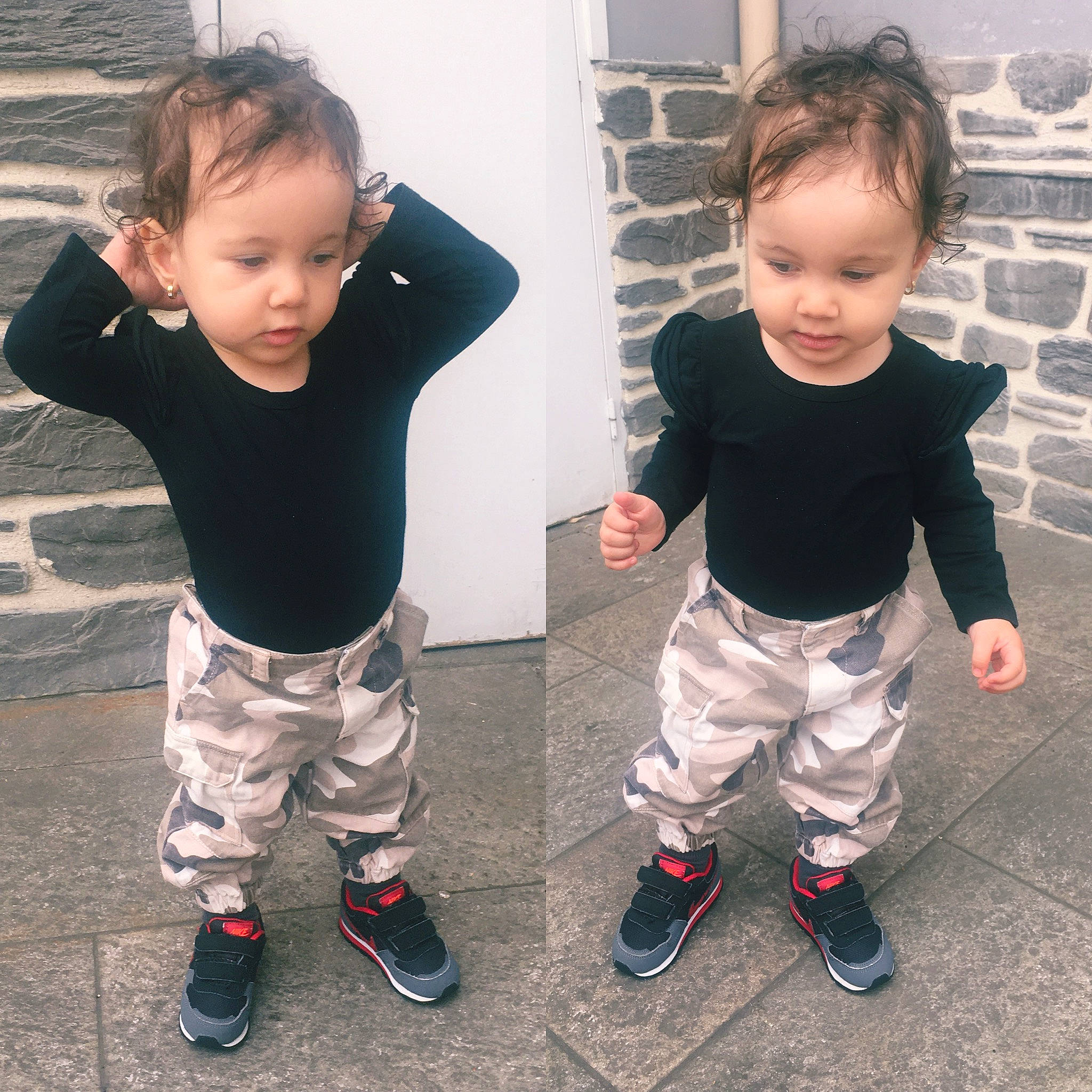 Maëlys a rejoint le concours — aidez-le/la à gagner de superbes lots ! baby, child, cool, footwear, head, human, jeans, leg, outerwear, person, photography, play, shoe, skin, sleeve, smile, sportswear, standing, t_shirt, toddler