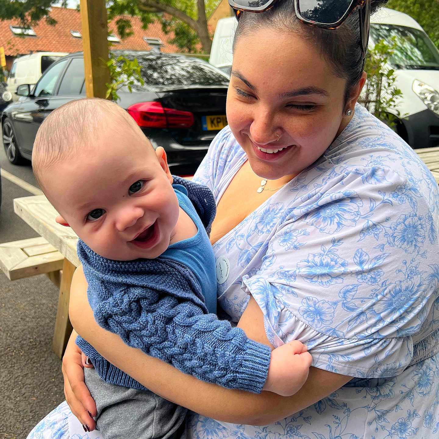 Tatum joined the competition — help win amazing prizes! accessories, adult, car, city, face, female, glasses, head, person, photography, portrait, road, sedan, street, sunglasses, suv, transportation, urban, vehicle, woman