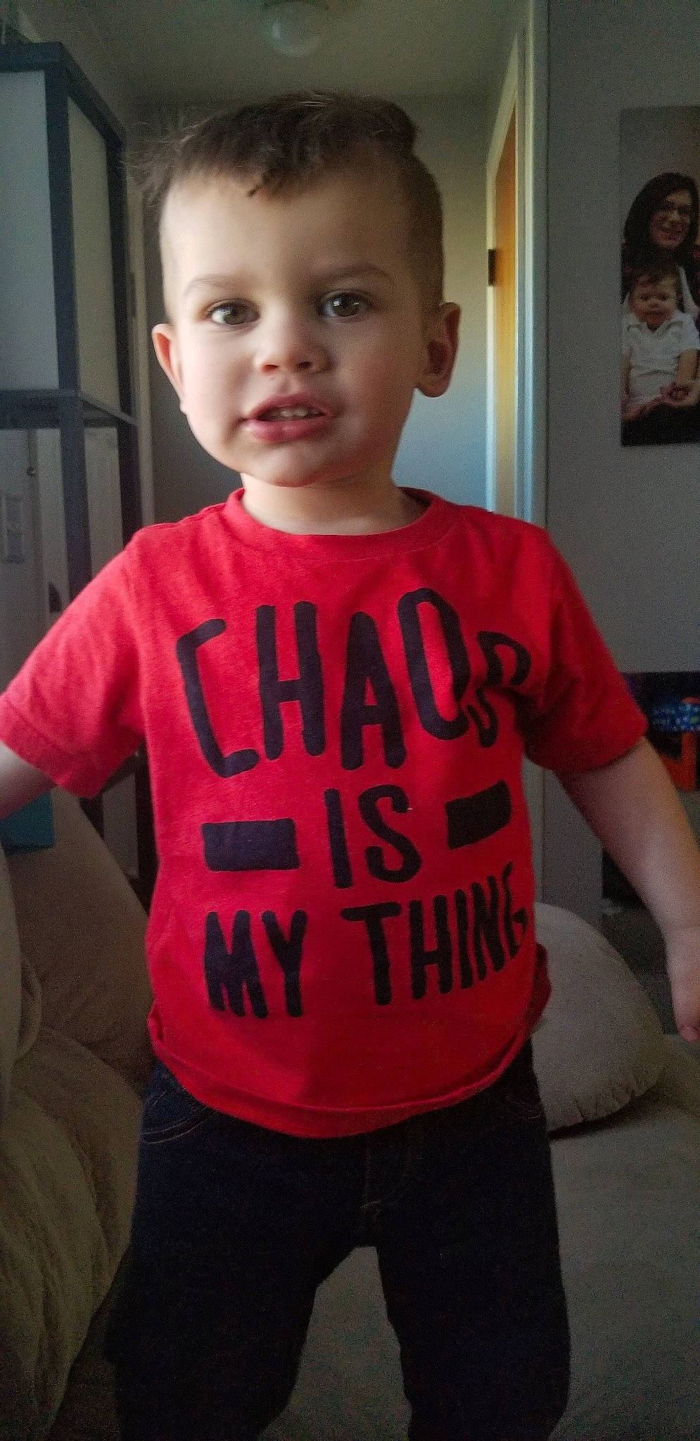 Phenix joined the competition — help win amazing prizes! child, cool, joy, outerwear, person, shirt, shoulder, sleeve, t_shirt, toddler, top, under_exposed