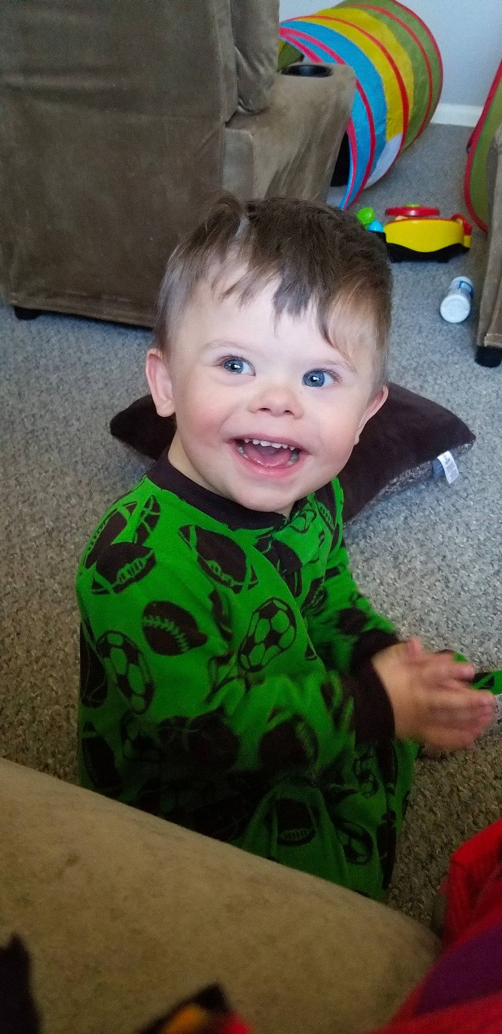 Ryker joined the competition — help win amazing prizes! baby, cheek, child, eye, face, facial_expression, green, head, iris, joy, person, play, skin, smile, toddler