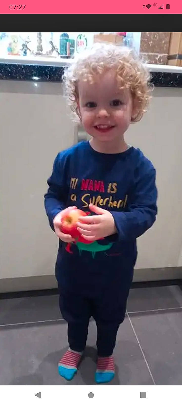 Cj joined the competition — help win amazing prizes! apple, baby, blackboard, child, finger, fruit, joint, joy, laugh, malus, natural_foods, person, play, produce, rose_family, rose_order, shoulder, snapshot, standing, thumb