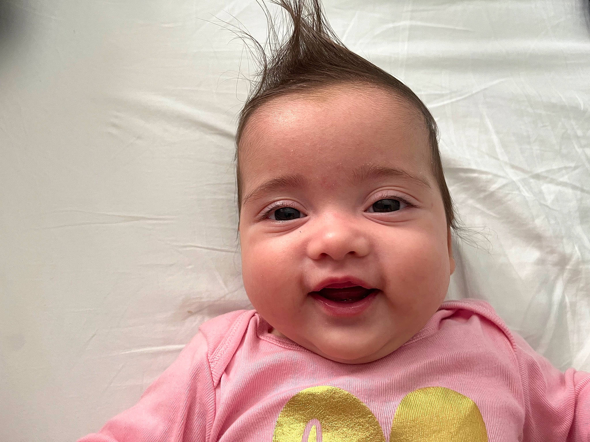 Juliet joined the competition — help win amazing prizes! baby, baby_toddler_clothing, cheek, child, ear, eye, eyelash, forehead, gesture, happy, iris, jaw, lip, mouth, neck, nose, person, selfie, skin, smile