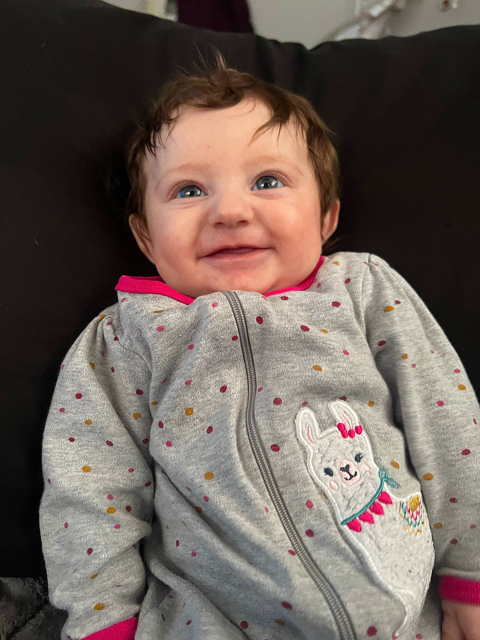 Eloise joined the competition — help win amazing prizes! baby_toddler_clothing, cheek, chin, collar, comfort, eye, face, happy, head, joy, lip, neck, nose, outerwear, pattern, person, skin, sleeve, smile, standing