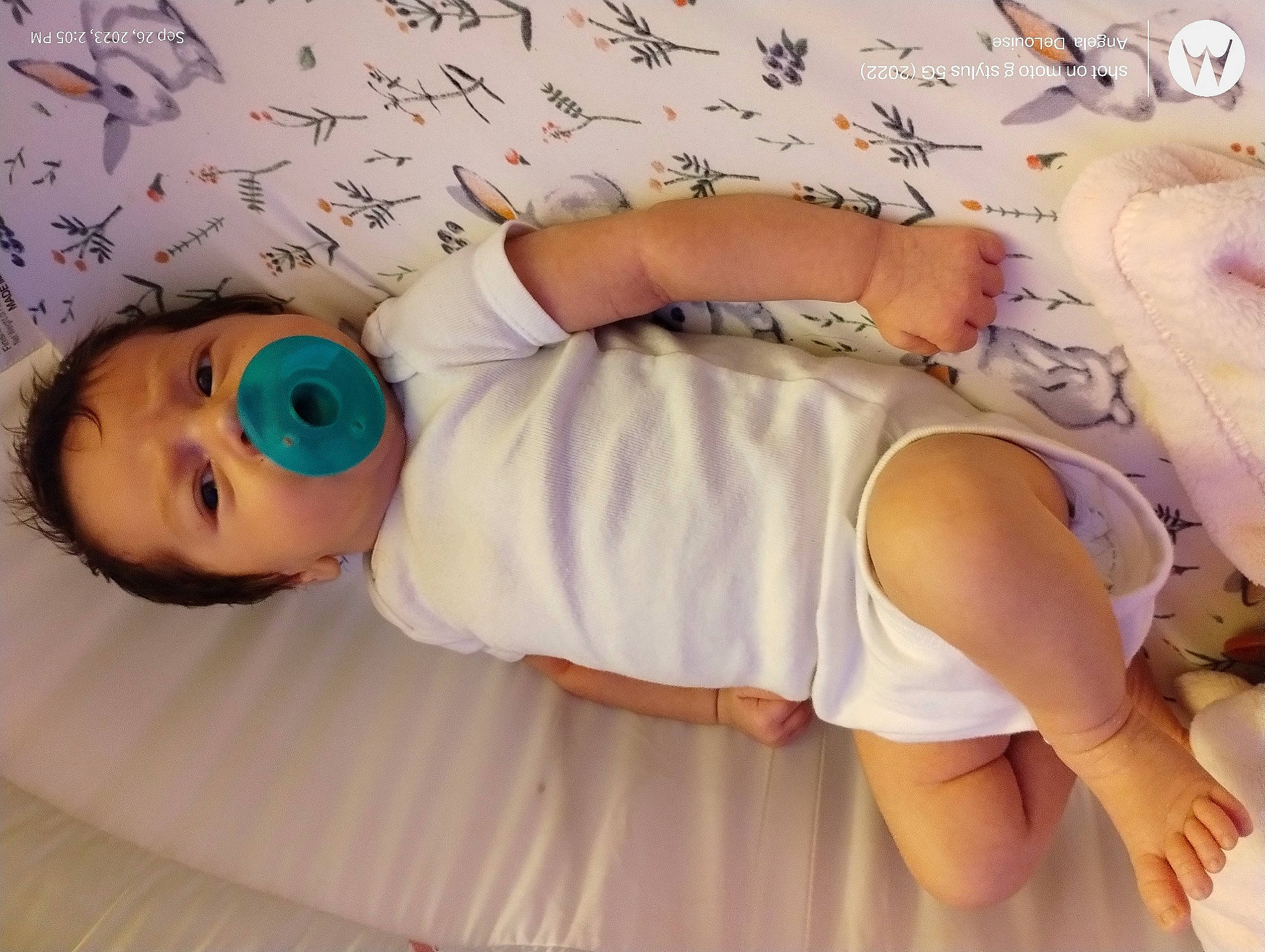 Ianna is registered to the contest to win money with this photo: abdomen, baby_toddler_clothing, child, comfort, font, foot, headgear, human_leg, knee, linens, nail, pattern, person, room, skin, sleeve, textile, thigh, thumb, toddler