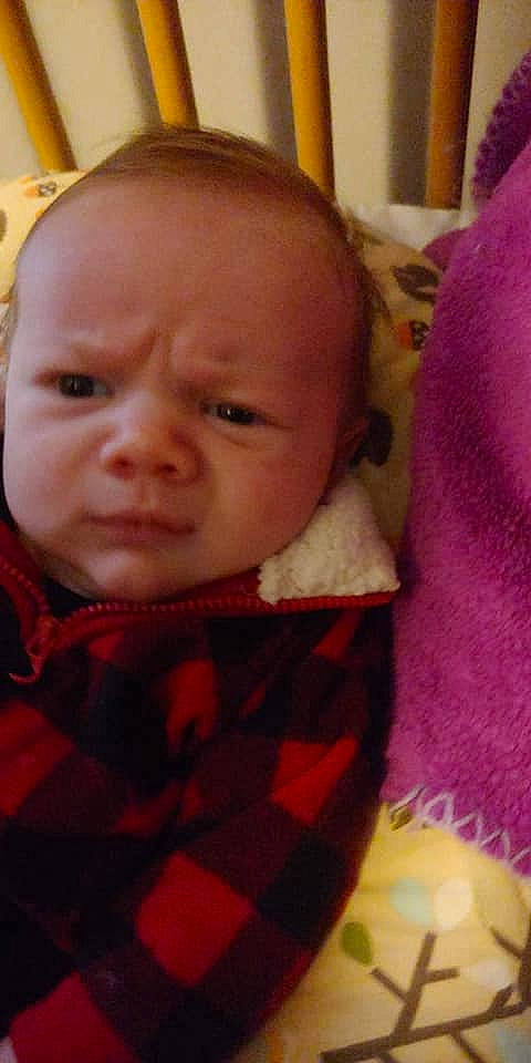 Deacon is registered to the contest to win money with this photo: baby, baby_products, baby_toddler_clothing, cheek, child, chin, comfort, eyebrow, forehead, iris, lip, person, selfie, skin, toddler, violet