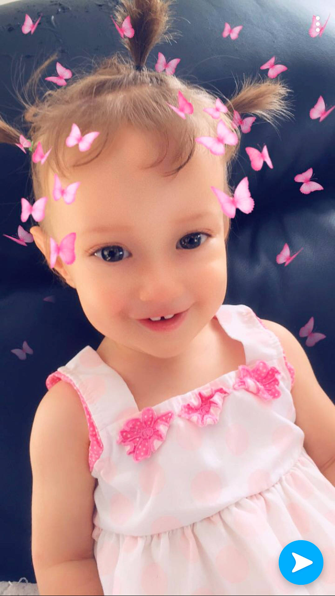 Anastasija Djelic participe au concours pour gagner de l'argent avec cette photo : brown_hair, cheek, child, doll, ear, eyelash, flower, girl, hair_accessory, head, human_hair_color, infant, iris, mouth, person, petal, pink, skin, smile, toddler