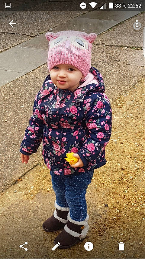 Erika Andreea is registered to the contest to win money with this photo: beanie, cap, child, cool, design, fun, headgear, infant, jeans, knitting, outerwear, pattern, person, pink, play, purple, textile, toddler, vacation, winter