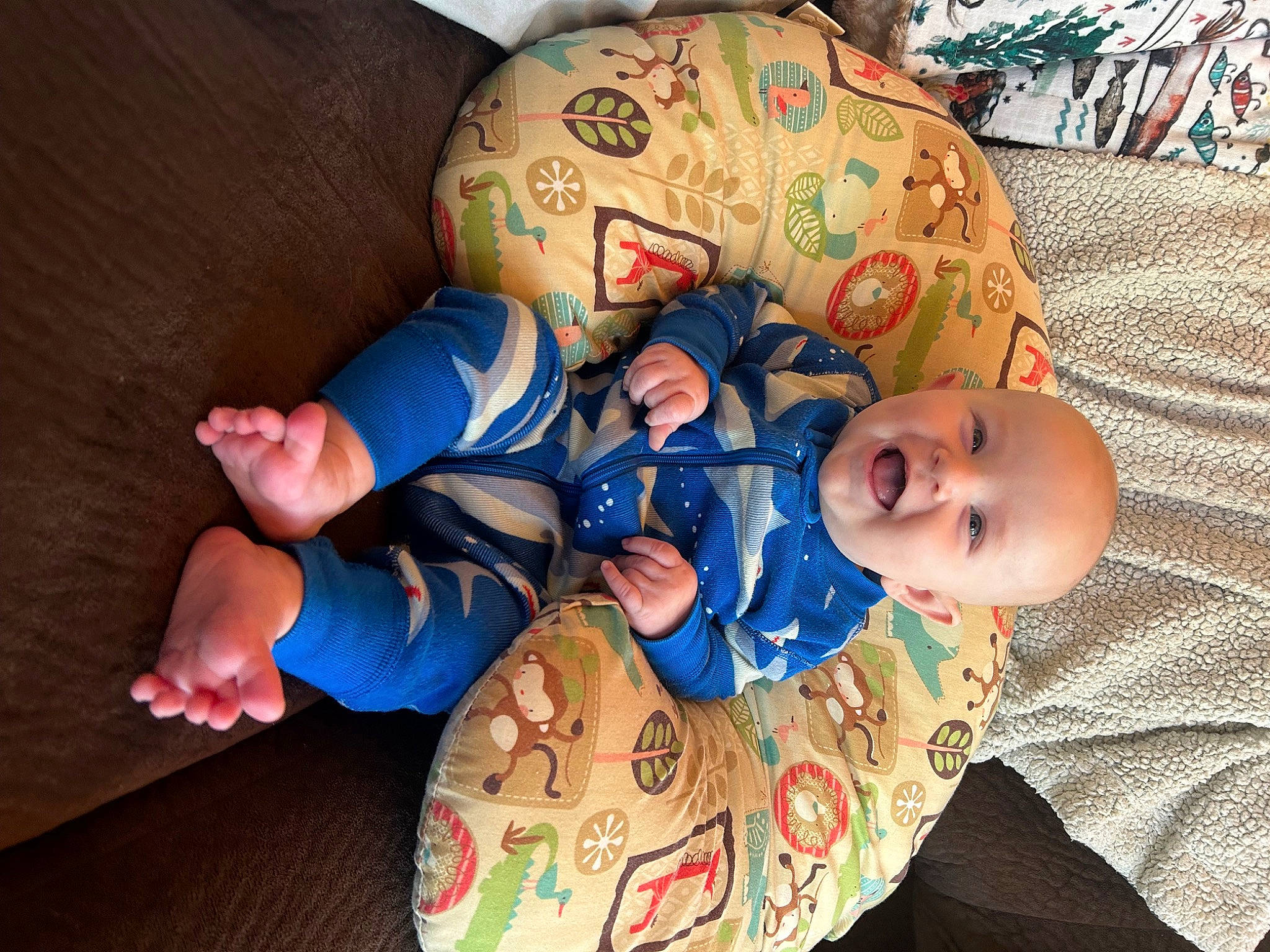 Finn joined the competition — help win amazing prizes! baby, baby_products, baby_toddler_clothing, bedtime, cheek, child, comfort, eye, fun, head, lap, linens, pattern, person, room, sitting, skin, sleeve, toddler, toy